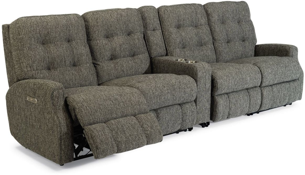 Flexsteel® Devon Gray Power Reclining Sectional | Colder's | Milwaukee Area