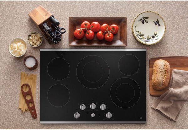 GE 36" Stainless Steel Built In Electric Cooktop