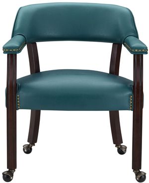 Steve Silver Co.® Tournament Teal Arm Chair with Casters