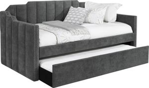 Coaster® Kingston Charcoal Upholstered Twin Daybed with Trundle 