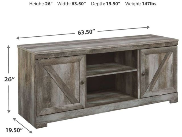 Signature Design by Ashley® Wynnlow Gray 63" TV Stand with Fireplace-2
