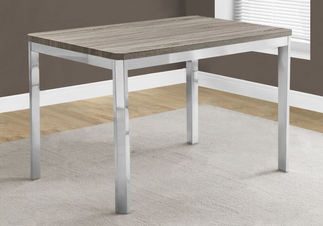 Dining Table, 48 Rectangular, Small, Kitchen, Dining Room, Laminate, Grey,  Contemporary, Modern