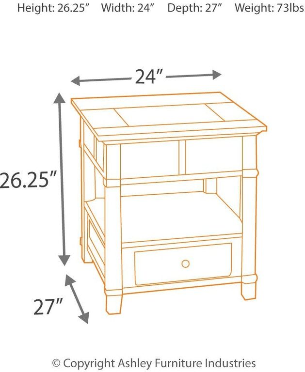 Signature Design by Ashley® Gately Medium Brown End Table 9