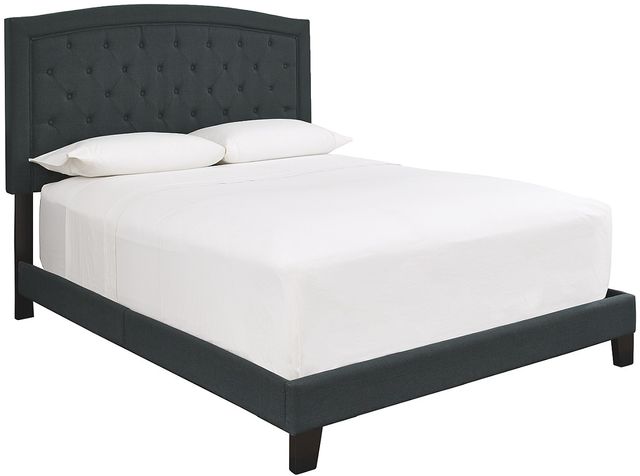 Signature Design by Ashley® Adelloni Charcoal Queen Upholstered Bed 0