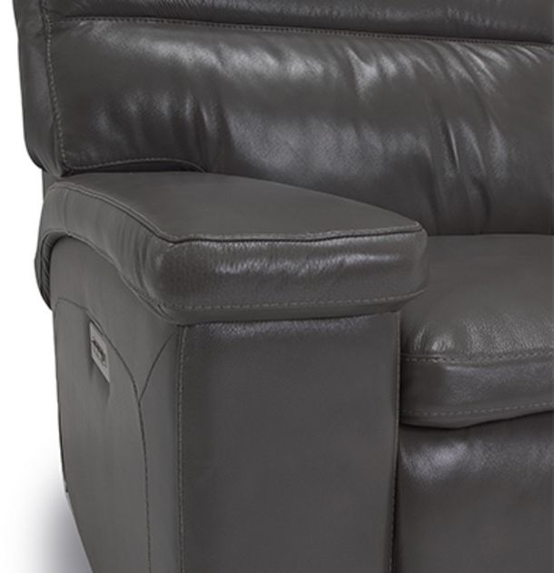 Palliser® Furniture Leo Gray Sofa Power Recliner with Power Headrest and Lumbar-2
