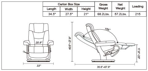 BenchMaster Flip-Up Footrest Vittoria Recliner | Colder's | Milwaukee Area