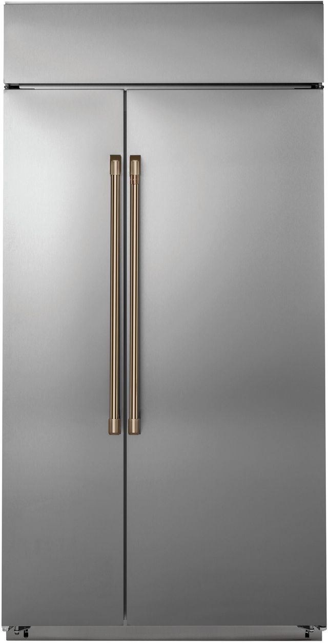 Café™ Brushed Bronze Refrigeration Handle Kit 1