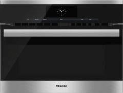 Miele PureLine 22.06" Clean Touch Steel Electric Built in Single Speed Oven-H6800BMSS
