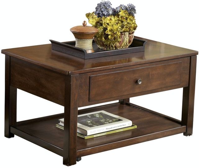 Signature Design by Ashley® Marion Dark Brown Lift Top Coffee Table 6