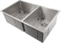 ZLINE Chamonix 36" Undermount Double Bowl Stainless Steel Kitchen Sink