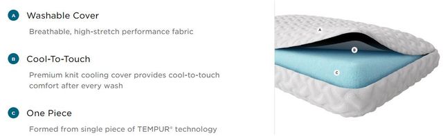 Tempur-Pedic® TEMPUR-Adapt® Cloud + Cooling Standard Bed Pillow-2