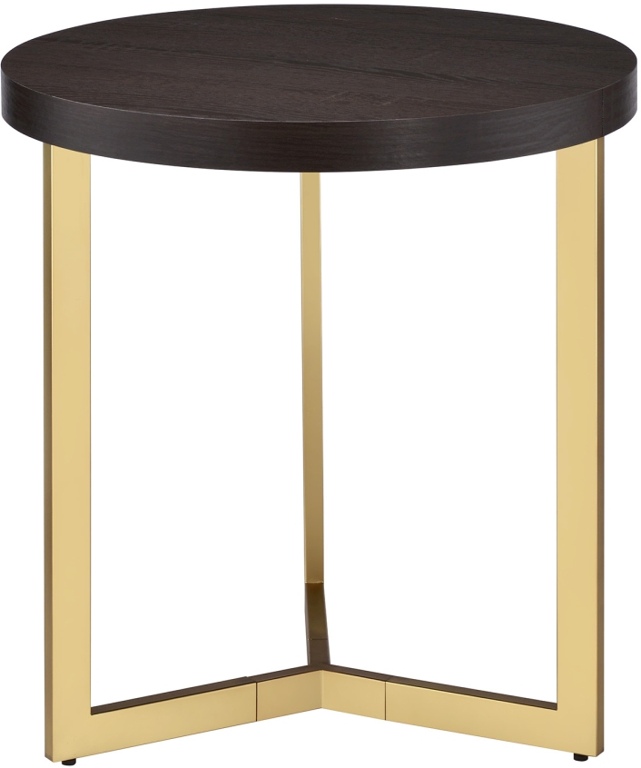 espresso round side table