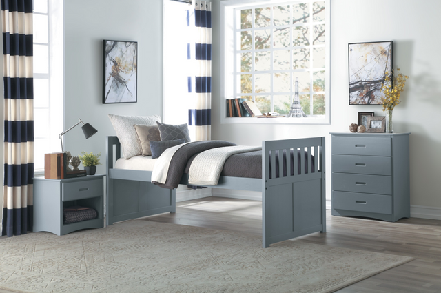 Homelegance Orion Gray Twin Captains Youth Bed With Trundle 3