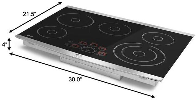 LG 30" Black Electric Cooktop-3