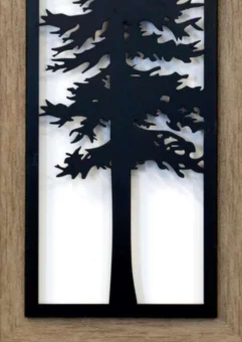 Stylecraft Cypress II Black/Brown/White Wall Art  2