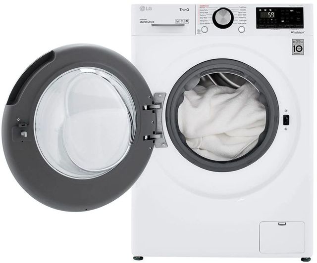 LG 2.4 Cu. Ft. White Front Load Washer Dryer Combos  7