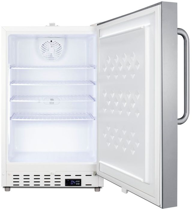 Summit® Commercial 3.3 Cu. Ft. Stainless Steel Commercial Refrigerator  1
