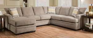 Peak Living by American Furniture Manufacturing Haden Perth Pewter Sectional