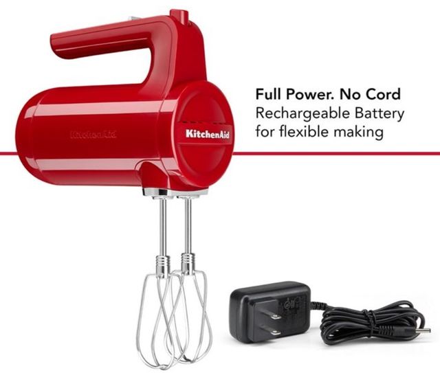 KitchenAid® 7 Speed Empire Red Cordless Hand Mixer 2