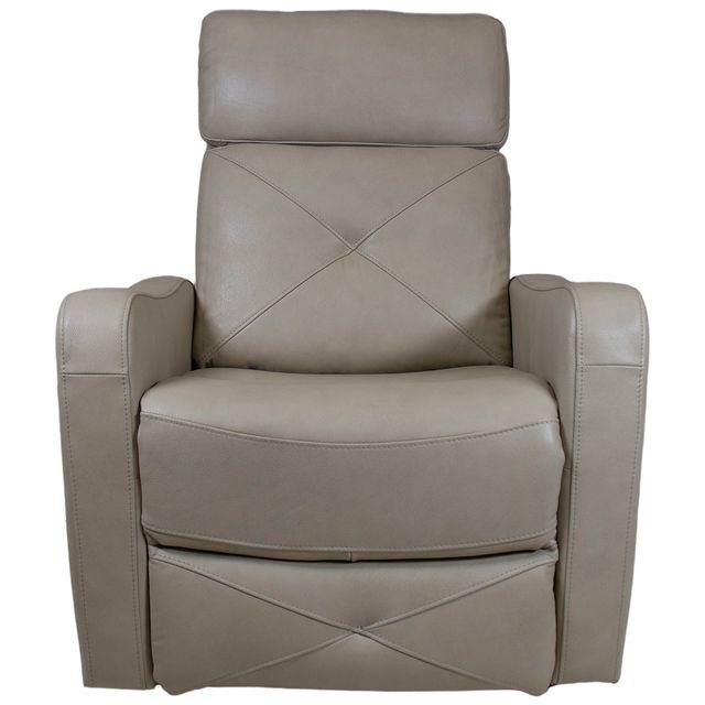 Cheers Ivory Leather Swivel Recliner-0