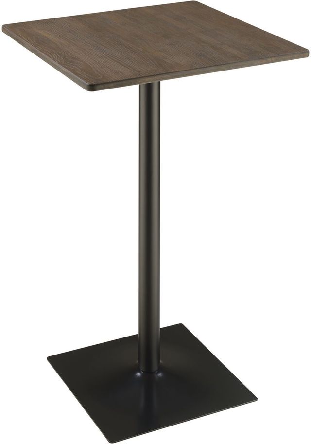 Coaster® Cavalier Dark Elm/Matte Black Square Bar Table-0