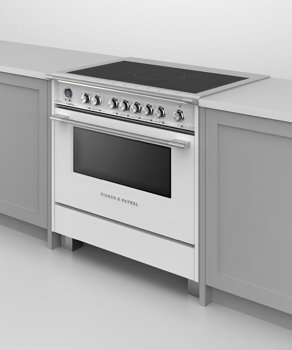 Fisher & Paykel Series 9 36" White Induction Range 4