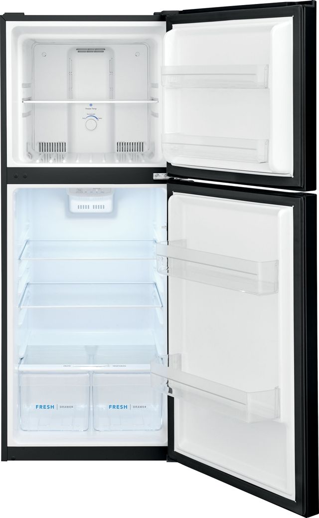 Frigidaire® 10.1 Cu. Ft. Brushed Steel Top Freezer Refrigerator 1