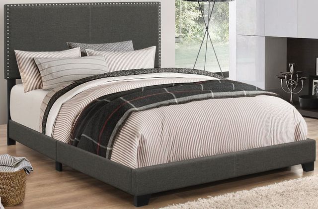 Coaster® Boyd Charcoal Queen Upholstered Bed 1