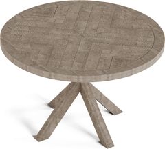 Flexsteel® Chevron Stone Gray Round Dining Table