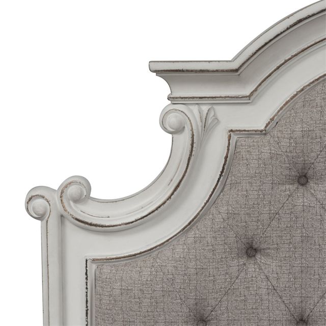 Liberty Furniture Magnolia Manor Antique White Queen Upholstered Bed Miskelly Furniture 0674