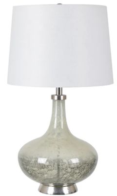 Crestview Collection Clarissa Chrome/White Table Lamp