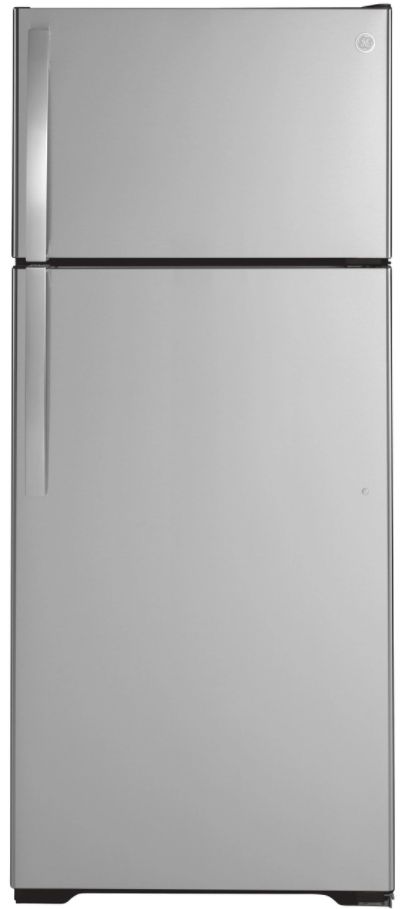 GE® 28 in. 17.5 Cu. Ft. Fingerprint Resistant Stainless Steel Top-Freezer Refrigerator