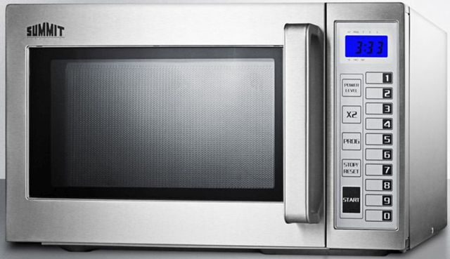 Summit Commercial® 0.9 Cu. Ft. Stainless Steel Frame Countertop Microwave-1