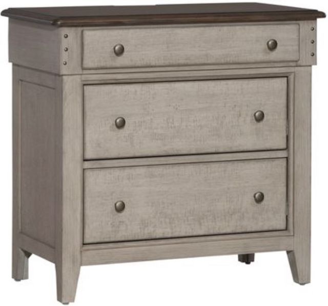 Liberty Ivy Hollow Dusty Taupe/Weathered Linen Bedside Chest