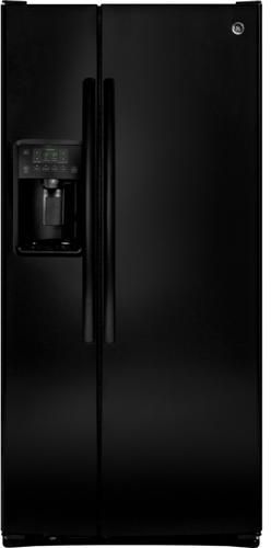 GE 23.1 Cu. Ft. Side-by-Side Refrigerator-Black