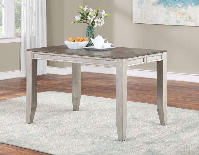 Steve Silver Co.® Abacus Two-Tone Bone White and Honey-Smoke 54" Counter Table-3
