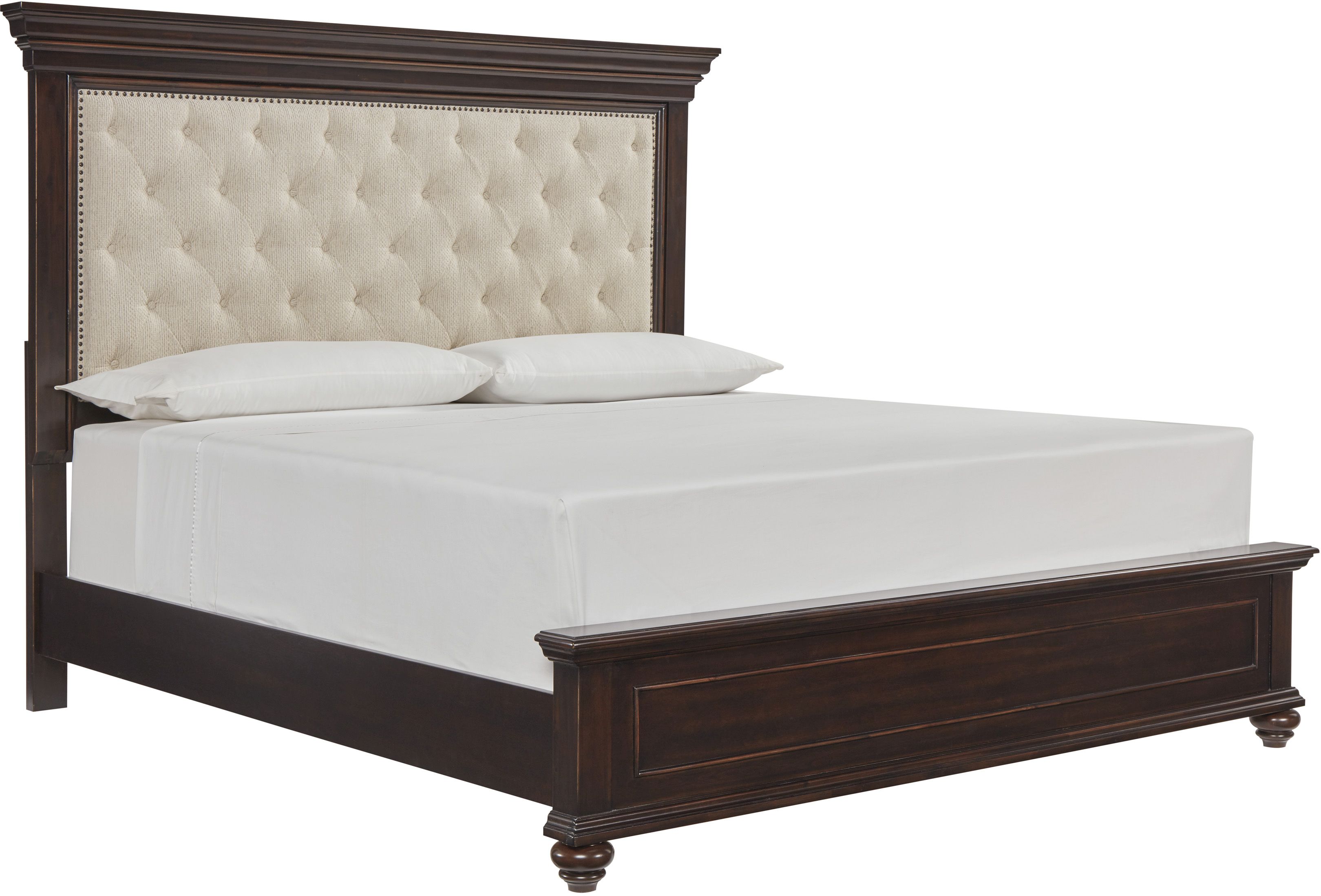 Signature Design by Ashley® Brynhurst Dark Brown Queen Upholstered Panel Bed