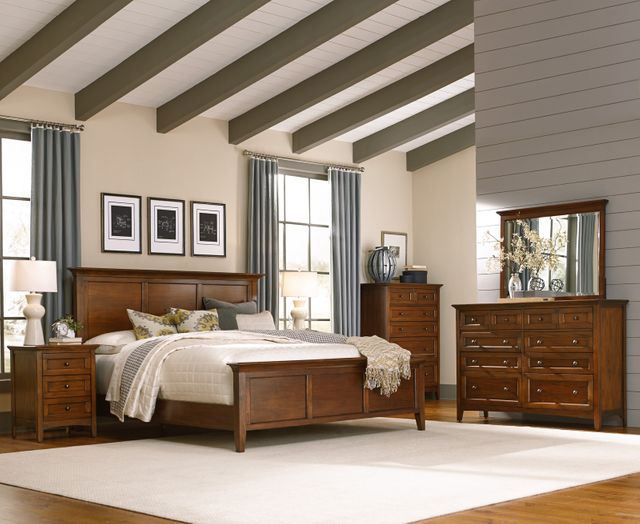 A-America® Westlake Cherry Brown King Panel Bed 1