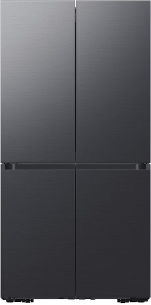 Samsung Bespoke 23.0 Cu. Ft. Matte Black Steel Smart Counter Depth 4-Door Flex™ French Door Refrigerator with WiFi and Customizable Panel Colors