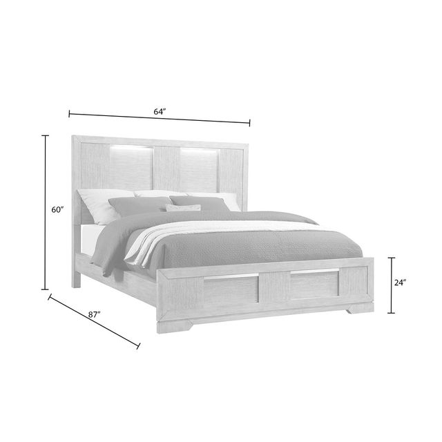 Austin Group Devon King Bed with Lighted Headboard-3