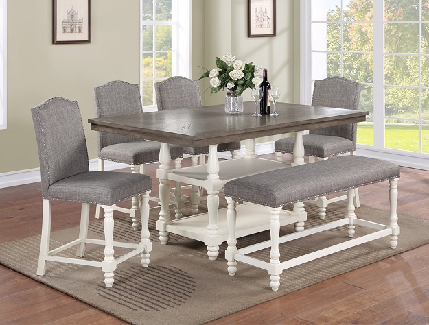 fulton counter height table with lazy susan