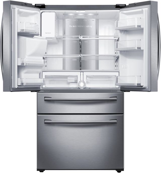 Samsung 28 Cu. Ft. Capacity 4-Door French Door Refrigerator-Fingerprint Resistant Stainless Steel-RF28NHEDBSR 1