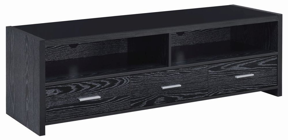 Coaster® Black Oak 62″ 3-Drawer TV Console
