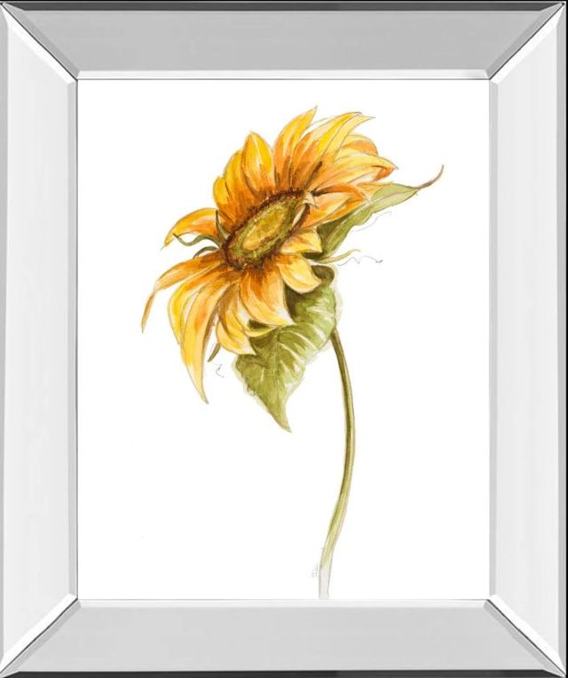 Classy Art Harvest Gold Sunflower I by PatriciaPinto Mirror Framed Wall ...