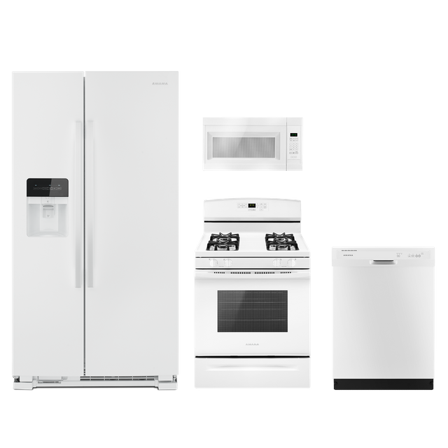 GE 1144047 4 piece White Kitchen Appliances Package