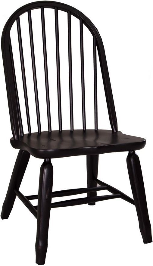 Liberty Furniture Treasures Rustic Oak Bow Back Side Chair-Black 2