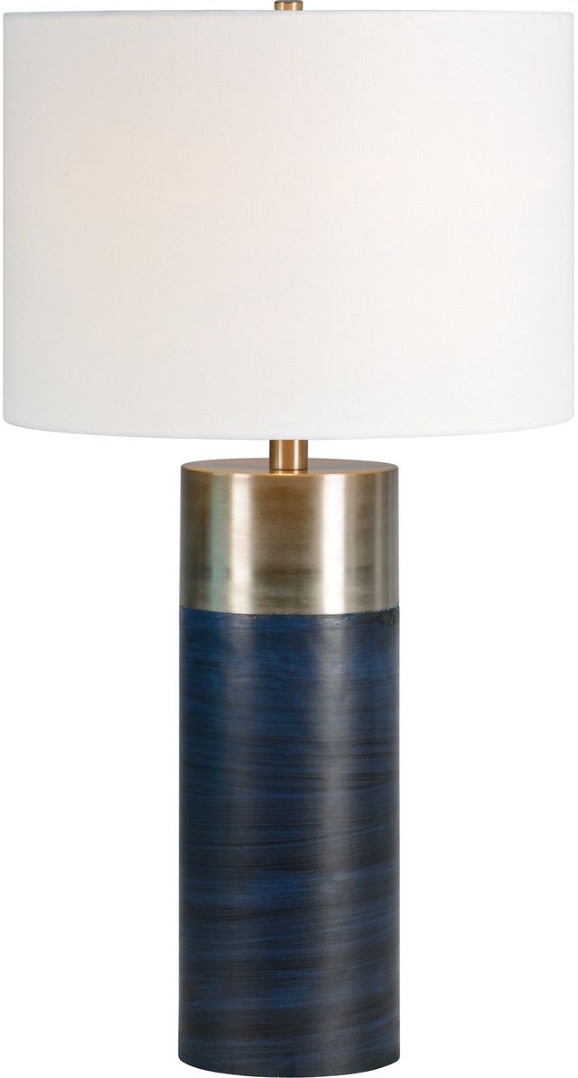 Renwil® Glint Blue And Antique Silver Plated Table Lamp 0