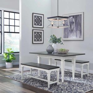 Liberty Allyson Park 3-Piece Wirebrushed White Dining Set