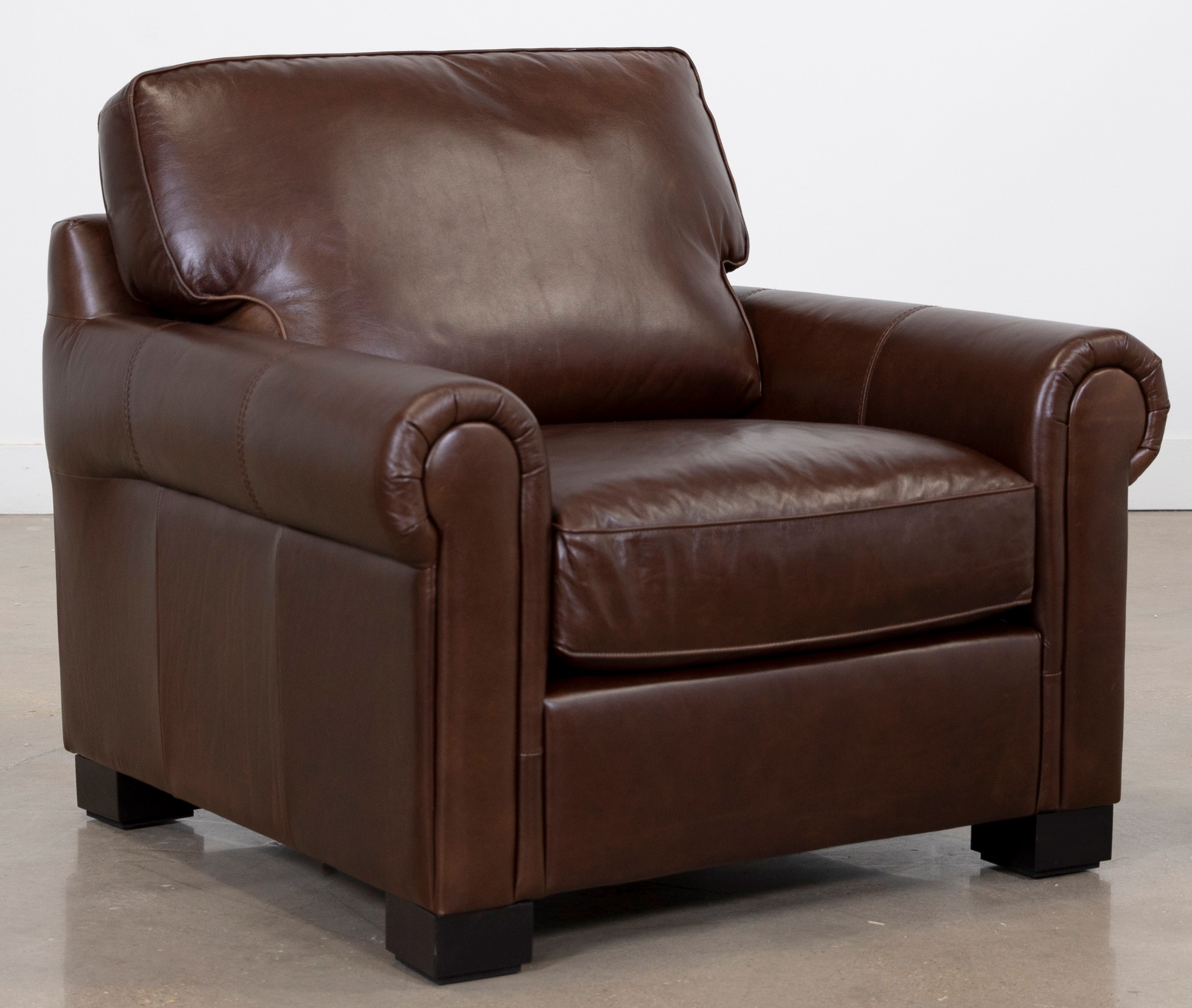 Furniture Source International Dark Chocolate All Leather Chair
