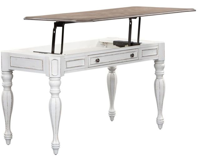 Liberty Furniture Magnolia Manor Antique White Lift Top Writing Desk-0